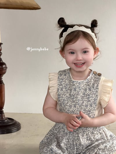 JE719｜(80-110cm) 小碎花連身短褲/荷葉背心13