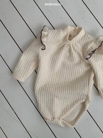 Bebe holic32｜(3m-18m) 滾邊細麻花包屁衣13