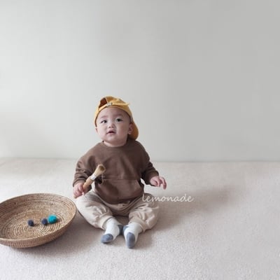 LEMONADE52｜(55cm-85cm) 2色素面拼布束口褲4