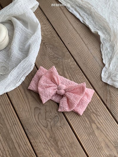 Bebe holic55｜(3m-18m) 蝴蝶結寬版髮帶10