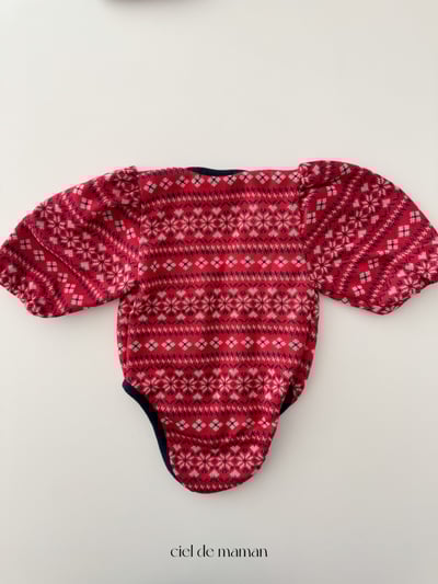 Cieldemaman11｜(3M~15M)  2色雪花針織包屁衣5