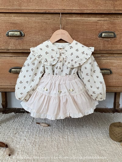 JE576｜(73-100cm) 花邊翻領襯衫11