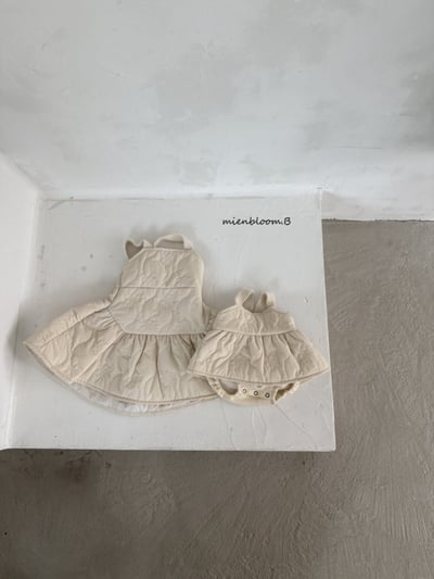 Bloom.b47｜(85cm-125cm) 蝴蝶結印花絎縫綁帶褲裙4