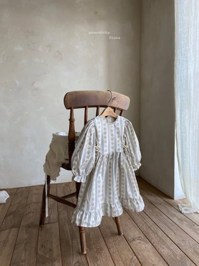 Anne Shirley14｜(1y-5y) 1色春日花卉滾邊洋裝8