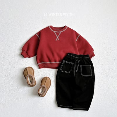 vivid93｜(78cm-125cm) 經典縫線滾邊休閒套裝10