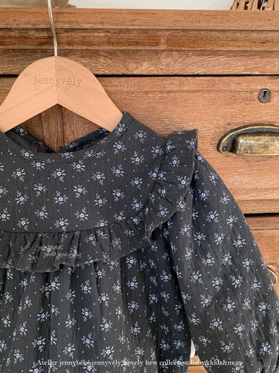 JE 631｜(66-90cm)  小碎花公主袖包屁衣7