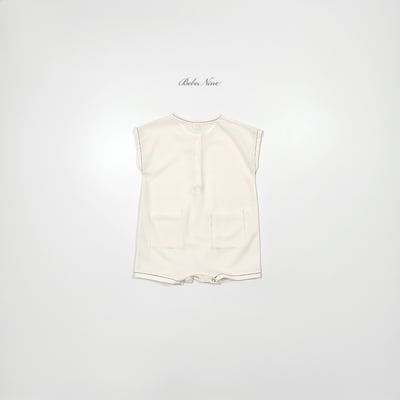 bebe nine41  (6m-24m) 2色樸素鈕釦口袋裝7