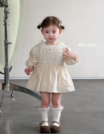 JE734｜(66-90cm) 蕾絲花邊包屁洋裝1