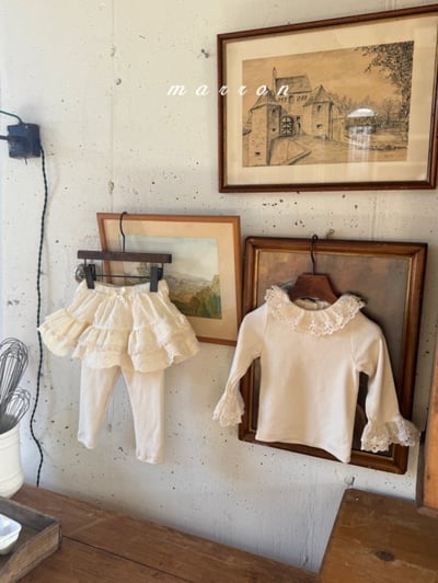 Marron16｜(1y-6y) 蛋糕格紋/蕾絲內搭褲裙9