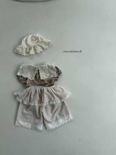 Bloom.b34｜(55cm-118cm) 格紋蕾絲花邊直筒長褲12