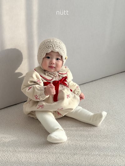 Nutt05｜(3m-16m) 蝴蝶結夾層棉包屁衣17