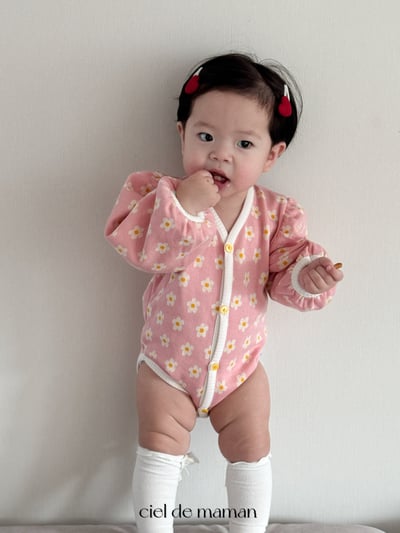 Cieldemaman｜(3-15m) 春天花朵包屁衣23