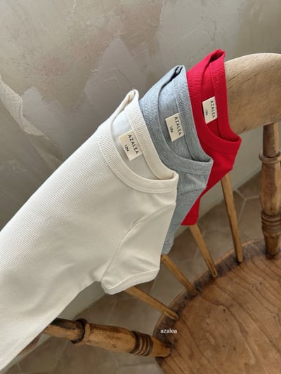 Azalea16｜(70-125cm) 圓領素色上衣3