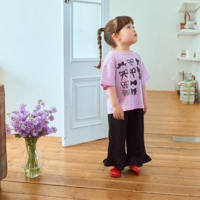 1st blue24｜(~93-118cm) 蝴蝶結印花上衣6