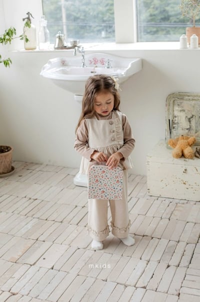 M-KIDS21｜(65-115cm) 2色刺繡捲邊上衣6