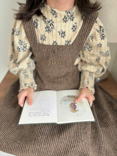Monpetitbebe15｜(70cm-110cm) 碎花磨毛上衣3