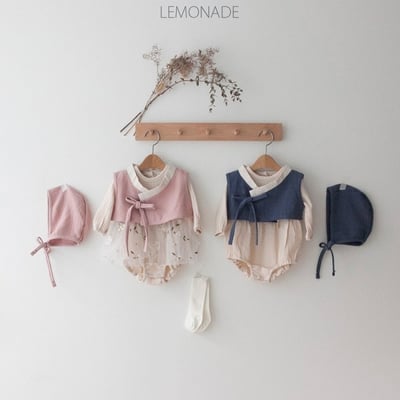 LEMONADE24｜(55cm-85cm) 2色韓服套裝含帽子24