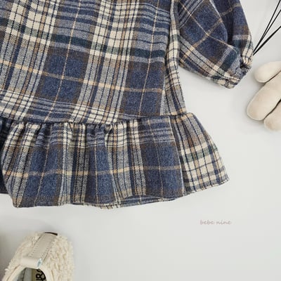 bebe nine42 (65cm-115cm) 2色荷葉裙擺洋裝9