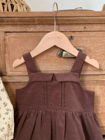 JE589｜(73cm-120cm) 燈芯絨背心洋裝/碎花荷葉上衣10