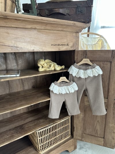 Bloom.b38｜(0m-24m/85cm-125cm) 蕾絲裙擺刷絨長褲14