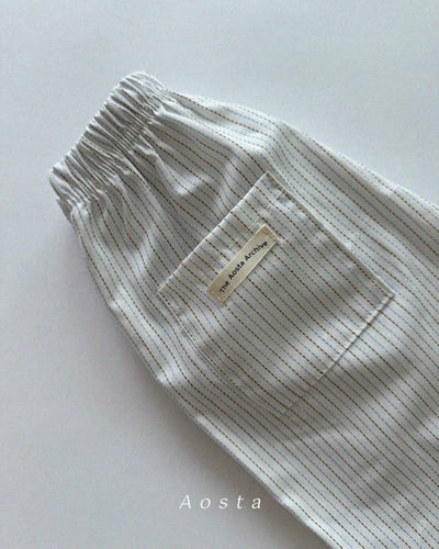 AOSTA52｜(6m-5y) 線條口袋芙烈褲7