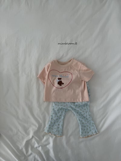 Bloom.b29｜(55cm-118cm) 碎花抓皺小喇叭褲3