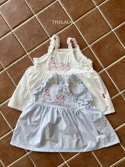 thelala62｜ (70-115) 刺繡花邊無袖洋裝7