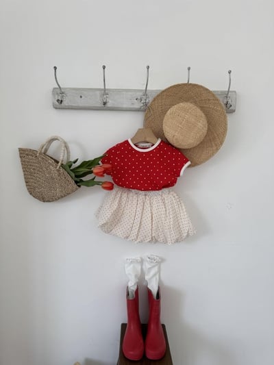 LePetitmot25｜(80-125cm) 圓點撞色上衣3