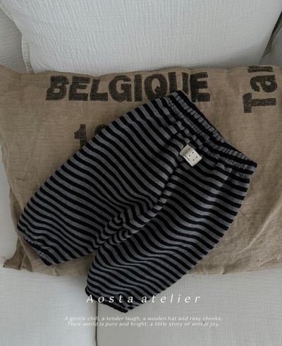 AOSTA33｜(6m-5y) 條紋休閒縮口褲19