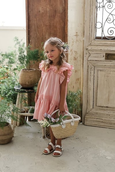 FLO31｜(75-140) 荷葉領蛋糕洋裝9