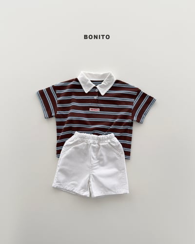 Bonito18｜(75cm-125cm) 2色條紋翻領上衣6