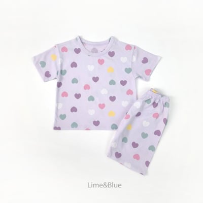 LIME&BLUE33｜(80-118cm)  繽紛愛心套裝9