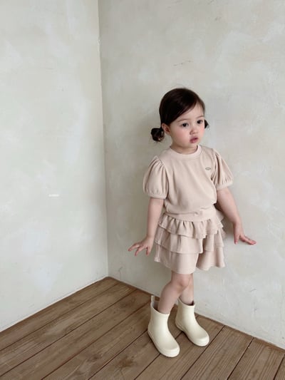 Azalea08｜(85-118cm) 公主袖蛋糕褲套裝11