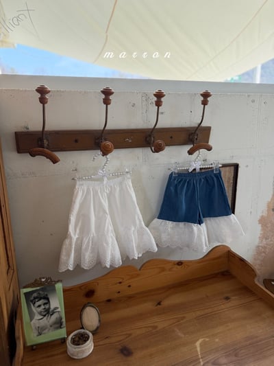 Marron16｜(1y-6y) 蕾絲闊腿九分褲1