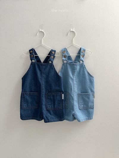 MiniRobe48｜(70-110) 簡約吊帶牛仔褲1