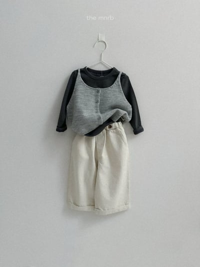 MiniRobe38｜(70-110) 雙鈕扣卡其直筒褲14