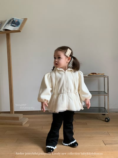 JE 644｜(80-110cm)  荷葉邊拉鍊外套7