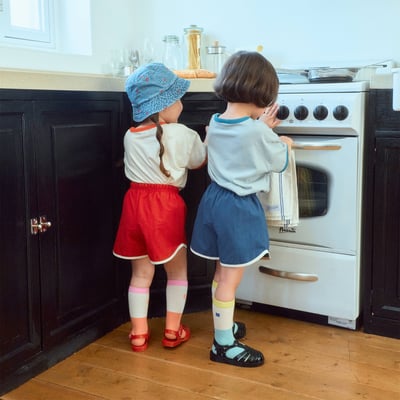 1st blue14｜(~93-118cm) 撞色短褲2