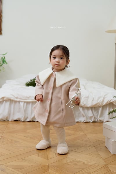 bebe nine47 (65cm-115cm) 2色法式翻領大衣外套3