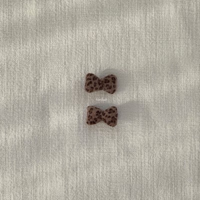 Fondue 37｜(Free)  豹紋蝴蝶結髮夾4