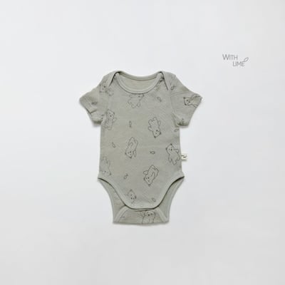 LIME&BLUE06｜(55-80cm)  熊熊室內包屁衣10