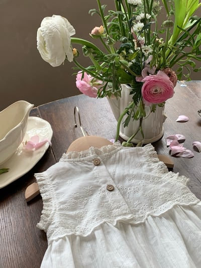 JE56｜(73-100cm) 刺繡花邊連身衣16