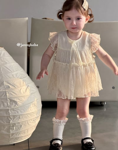 JE705｜(66-90cm) 法式蕾絲洋裝包屁衣5