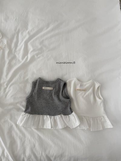 Bloom.b19｜(55cm-118cm) 緞帶蕾絲荷葉背心7