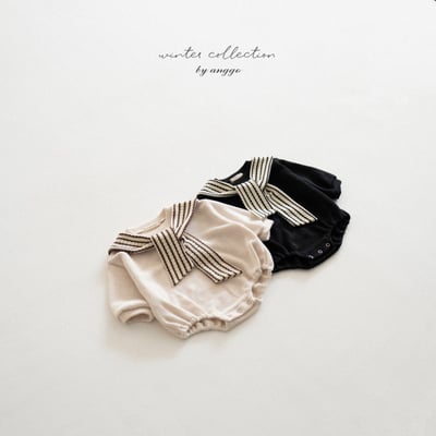 anggo33｜(3m-12m) 領結設計包屁衣10