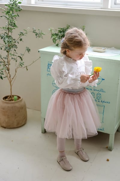 FLO20｜(75-140) 2色荷葉滾邊飛袖襯衫16