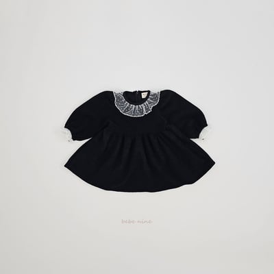 bebe nine32 (65cm-115cm) 2色蕾絲領綁帶洋裝18