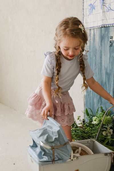 FLO16｜(75-140) 荷葉肩邊上衣7