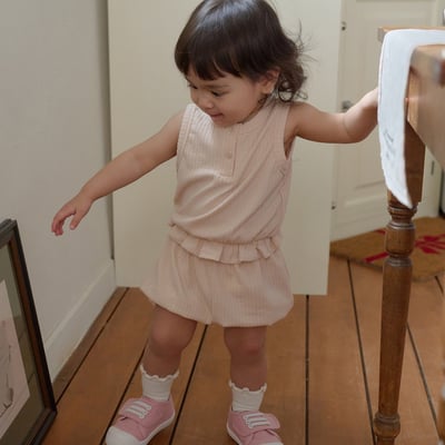 bebe nine21  (6m-24m) 3色荷葉束腰花套裝11