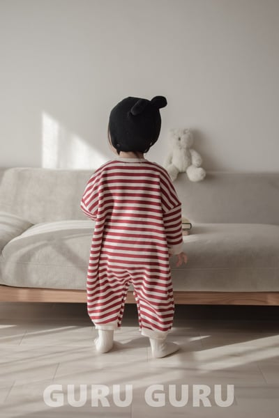 GURU GURU02｜(6m-24m) 2色條紋連身衣13
